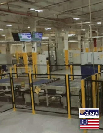 Shaw's State-of-the-Art LVT manufacturing, (Made in USA)